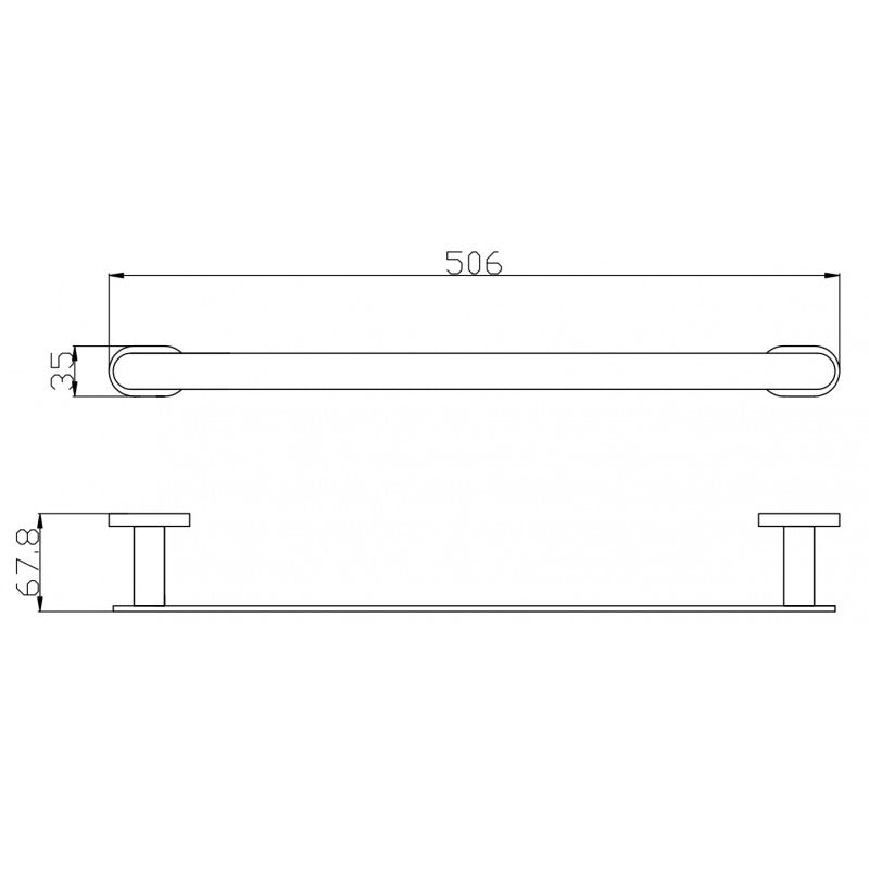 Portasciugamani YUKON in ottone bianco cromato 50,6 cm
