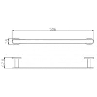 Portasciugamani YUKON in ottone cromato 50,6 cm