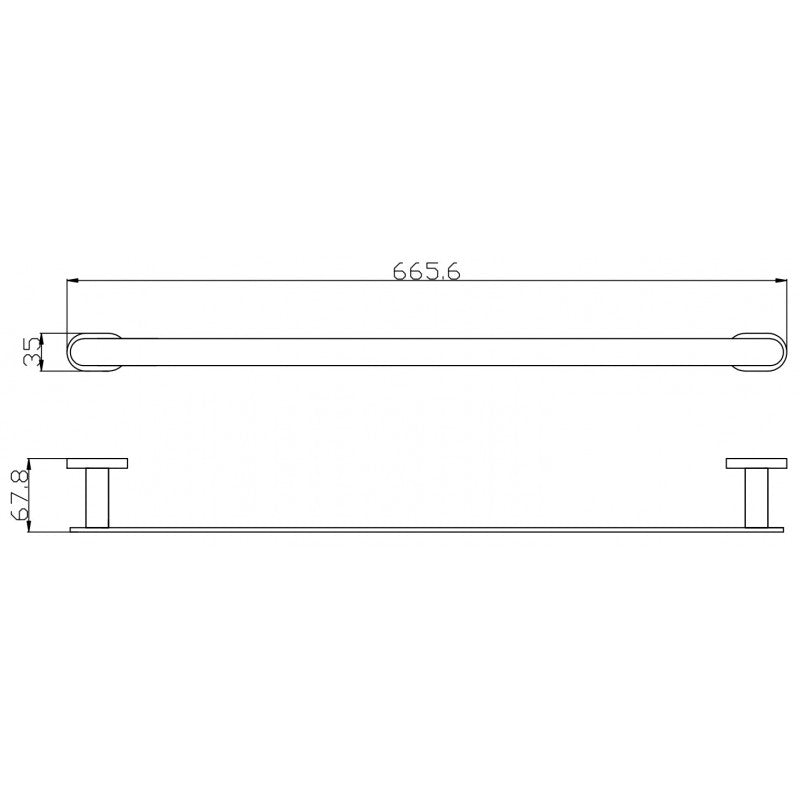 YUKON Portasciugamani in ottone cromato bianco 66,56 cm