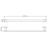 Portasciugamani YUKON in ottone cromato 66,56 cm