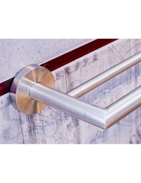 Portasciugamani doppio NEO in acciaio inox 65x12x5,5cm