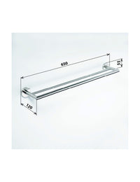 Portasciugamani doppio NEO in acciaio inox 65x12x5,5cm