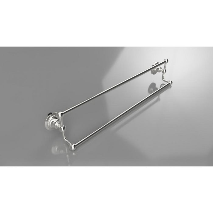 Portasciugamani doppio RETRO in ottone cromato 66,5x12,5x11,5 cm