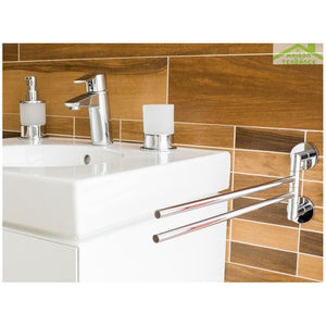 Portasciugamani doppio girevole OMEGA ottone cromato 42x16,5x7cm