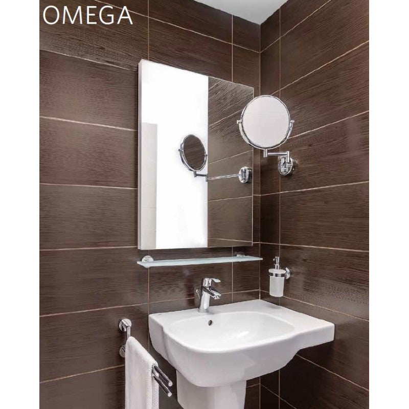 Portasciugamani doppio girevole OMEGA ottone cromato 42x16,5x7cm