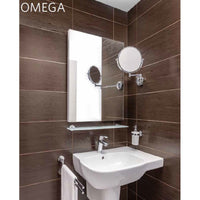 Portasciugamani doppio girevole OMEGA ottone cromato 42x16,5x7cm