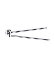 Portasciugamani OMEGA doppio girevole ottone cromato 42x5,5x4cm