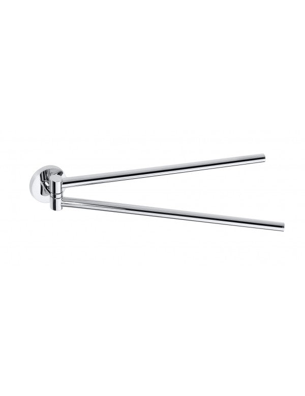 Portasciugamani OMEGA doppio girevole ottone cromato 42x5,5x4cm