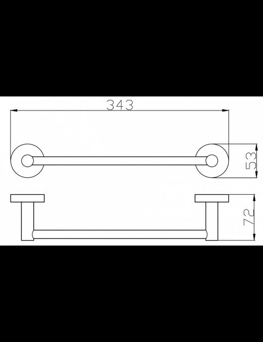 Portasciugamani a parete COLORADO in ottone oro spazzolato 34,3x7,2cm