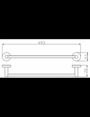 Portasciugamani a parete COLORADO in ottone cromato 49,3 cm