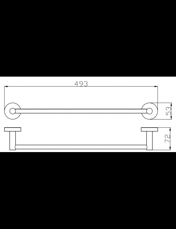 Portasciugamani a parete COLORADO in ottone rosa spazzolato 49,3 cm