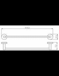 Portasciugamani a parete COLORADO in ottone oro rosa lucido 49,3 cm