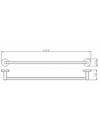 Portasciugamani a muro COLORADO in ottone bronzo 64,3 cm