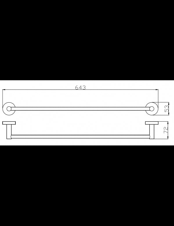Portasciugamani a parete COLORADO in metallo spazzolato ottone grigio 64,3 cm