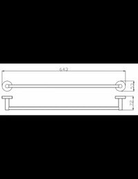 Portasciugamani a parete COLORADO in ottone oro rosa lucido 64,3 cm