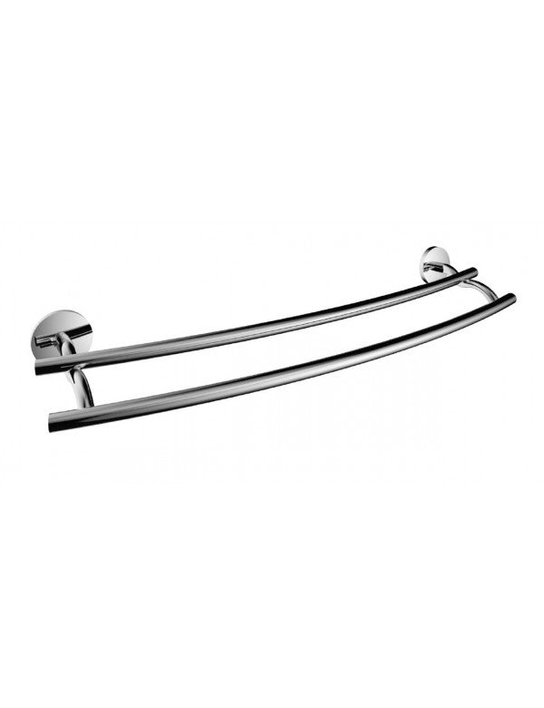 ALFA portasciugamani doppio a parete in zinco 62x11 cm