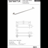 NEO Portasciugamani in acciaio inox 50x7x5,5cm