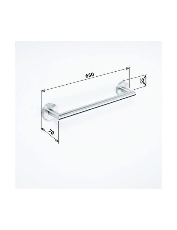 NEO Portasciugamani in acciaio inox 65x7x5,5cm