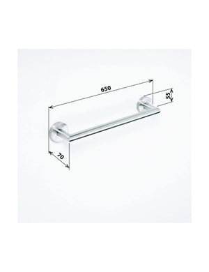 NEO Portasciugamani in acciaio inox 65x7x5,5cm