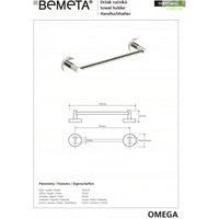 Portasciugamani a muro OMEGA ottone cromato 35,5x5,5x6,5 cm