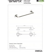 Portasciugamani a muro OMEGA ottone cromato 65,5x5,5x6,5 cm