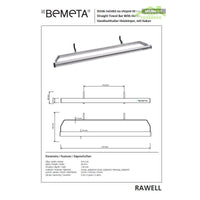 Portasciugamani RAWELL per radiatore in acciaio inox 61x4,8x14cm