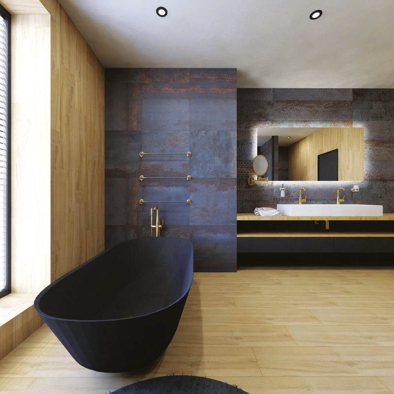 Portasciugamani RETRO in ottone cromato-oro 66,5x6,5x6,5 cm