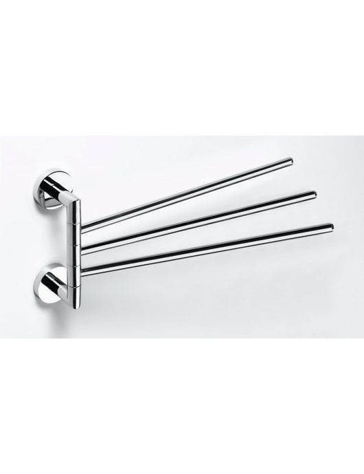 Portasciugamani OMEGA Triplo Rotante Ottone Cromato 42x19,5x7cm