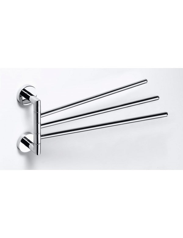 Portasciugamani OMEGA Triplo Rotante Ottone Cromato 42x19,5x7cm