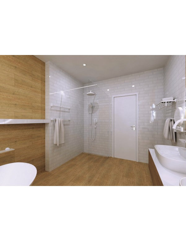 Portasciugamani a muro BIANCO in ottone bianco 65,5 cm