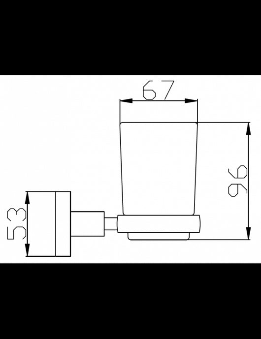Portaspazzolino COLORADO in ottone oro spazzolato e vetro