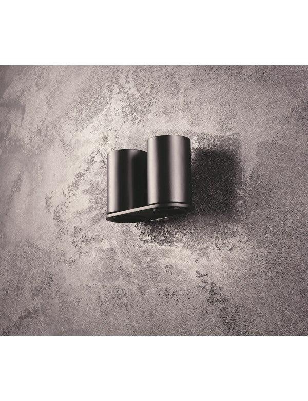 Portabicchieri doppio GALLA in ottone nero e oro 17 x12,3 x7,9 cm