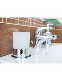 Portabicchieri OMEGA e bicchieri cromati 11x6x11 cm