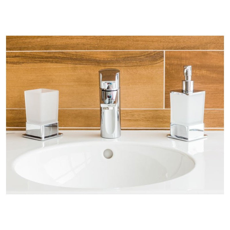 Portaspazzolino in vetro PLAZA 8x8x10 cm