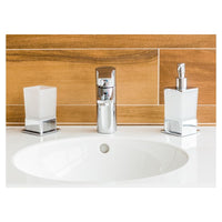 Portaspazzolino in vetro PLAZA 8x8x10 cm