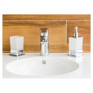 Portaspazzolino in vetro PLAZA 8x8x10 cm