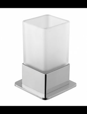 Portaspazzolino in vetro PLAZA 8x8x10 cm