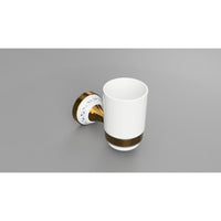 Portabicchieri KERA in ottone e ceramica 7,3 x12,3 x13,5 cm