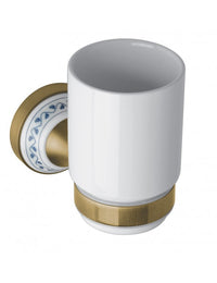 Portabicchieri KERA in ottone e ceramica 7,3 x12,3 x13,5 cm