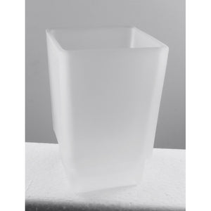 Portabicchieri da parete in ottone cromato e vetro VIA 6,4 x10 x9,7 cm