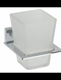 PLAZA portabicchieri da parete cromato 12,5x8,5x10 cm