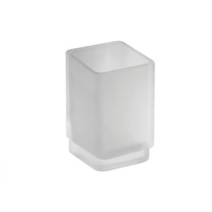 Portabicchieri da parete PLAZA in ottone cromato + vetro 6x10x9,5 cm