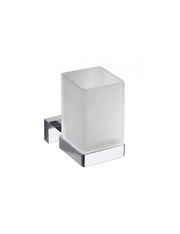 Portabicchieri da parete PLAZA in ottone cromato + vetro 6x10x9,5 cm