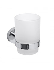 Portabicchieri OMEGA ottone cromato + vetro 7x9,5x10,5cm