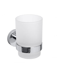 Portabicchieri OMEGA ottone cromato + vetro 7x9,5x10,5cm