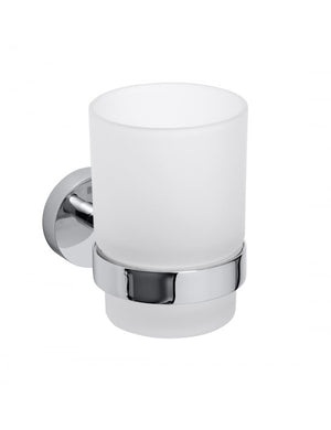 Portabicchieri OMEGA ottone cromato + vetro 7x9,5x10,5cm