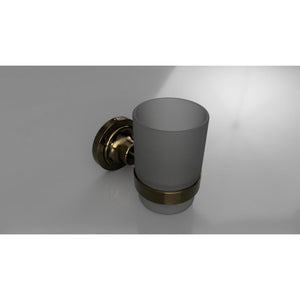 Portabicchieri RETRO in ottone e vetro 7x9,5x11,5 cm