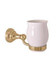Portabicchieri retrò MORAVA in ottone dorato 16,1x6,7 x10,8cm