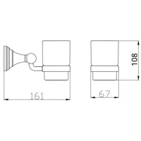 MORAVA Portabicchieri in ceramica retrò 16,1x6,7 x10,8 cm