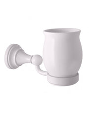 Portabicchieri retrò MORAVA in ottone bianco 16,1x6,7 x10,8cm